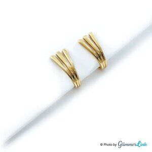 Vintage Avon Gold Tone Huggie Clip On Earrings